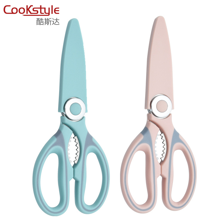 Cross-border multi-functional food fish bone scissors, household kitchen chicken bone scissors, stainless steel bottle opener, Panda scissors in stock Item Picture
