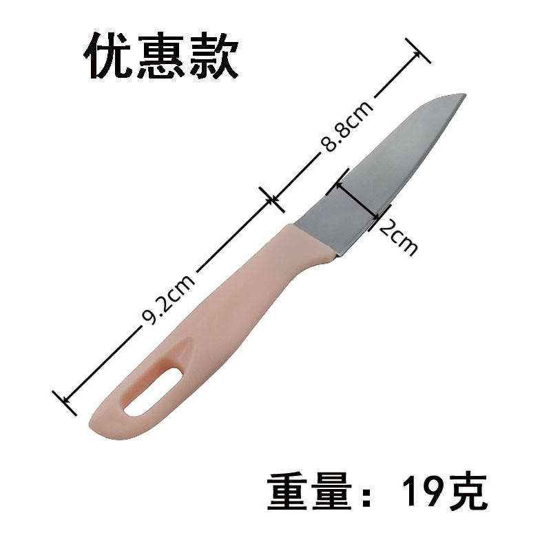 Wholesale Nordic-colored outdoor portable stainless steel fruit knives, kitchen tools, peeling knives, peelers and planers Item Picture