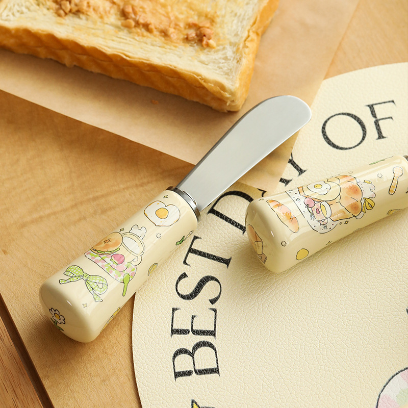 Bread and toast spread knife, mini cream cheese jam spatula, butter knife, stainless steel fruit slicer details Picture
