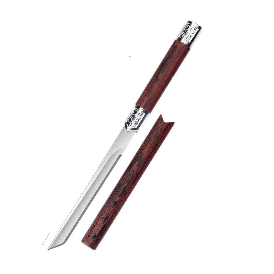 Household fruit knife, sharp stainless steel peeler for outdoor camping, portable straight knife for cutting meat during outdoor camping and barbecues Item Picture