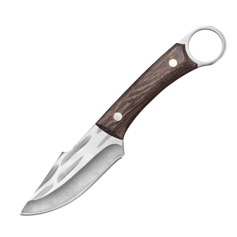 Mongolian knife, hand-held meat knife, outdoor knife, stainless steel boning knife, camping barbecue steak knife, meat cutting knife, splitting knife Item Picture