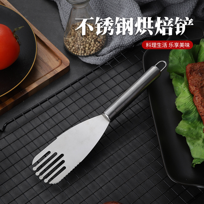 Factory wholesale baking spatulas, stainless steel multi-purpose spatulas, cake spatulas, frying spatulas, cutting spatulas, multi-purpose kitchenware and cooking spatulas full figure