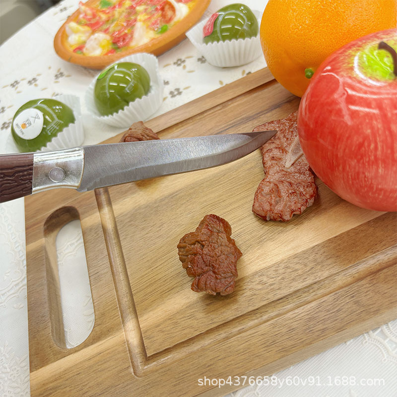 Wooden handle fruit knife, a safe and portable small knife for household use, with sharp edges. Specialized kitchen knife manufacturer in Yangjiang Specification drawing