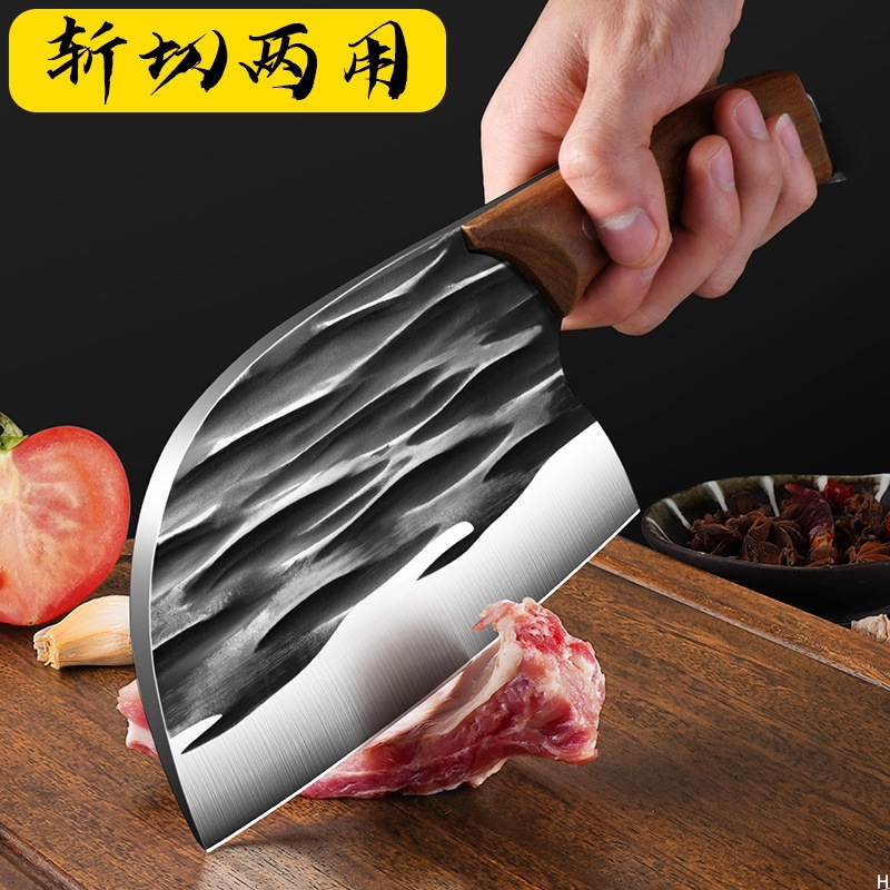 Special knives for cutting bones, household axes for chopping bones, heavy-duty slicing knives, large bone knives for butchers, and commercial knives for slaughtering pigs Specification drawing