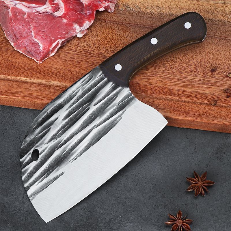 Internet-famous forging, chopping knife, old man's knife, kitchen forging kitchen knife, sharp chopping knife, bone-cutting knife, household slicing knife Specification drawing