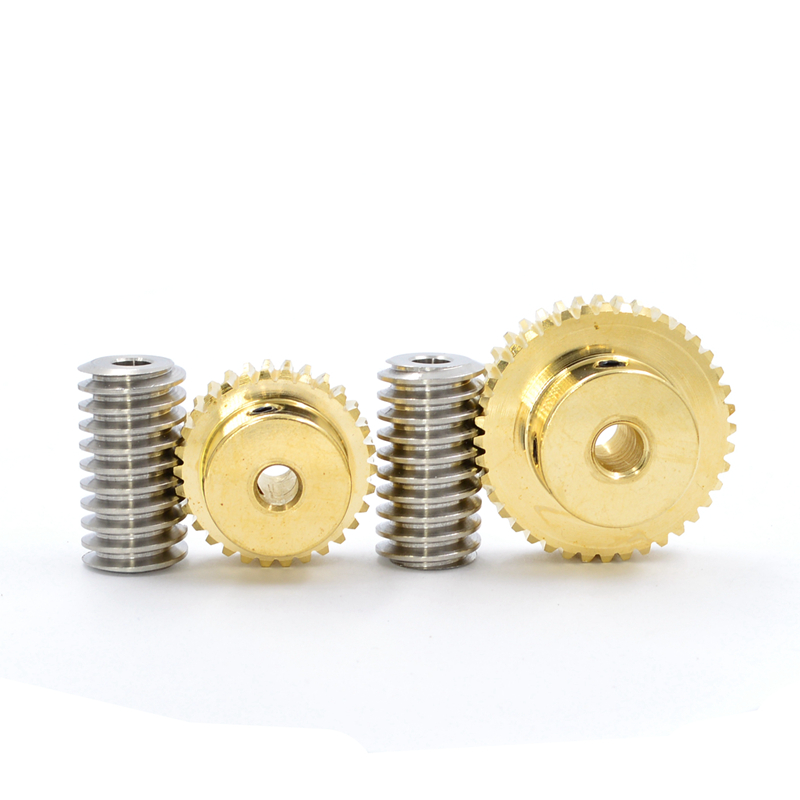Copper worm gear and worm 0.8 mold 20/25/30/35/40/50/60 stainless steel worm turbine transmission gears Item Picture