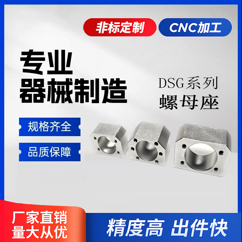 DSG series ball nut seat, machine tool lead screw accessory fixator, ball screw large lead connection bearing seat full figure