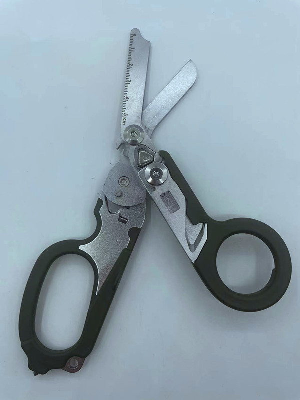 Tactical folding scissors, medical emergency multi-functional scissors, Raptor scissors, outdoor tactical folding pliers, K-sheathed undefined