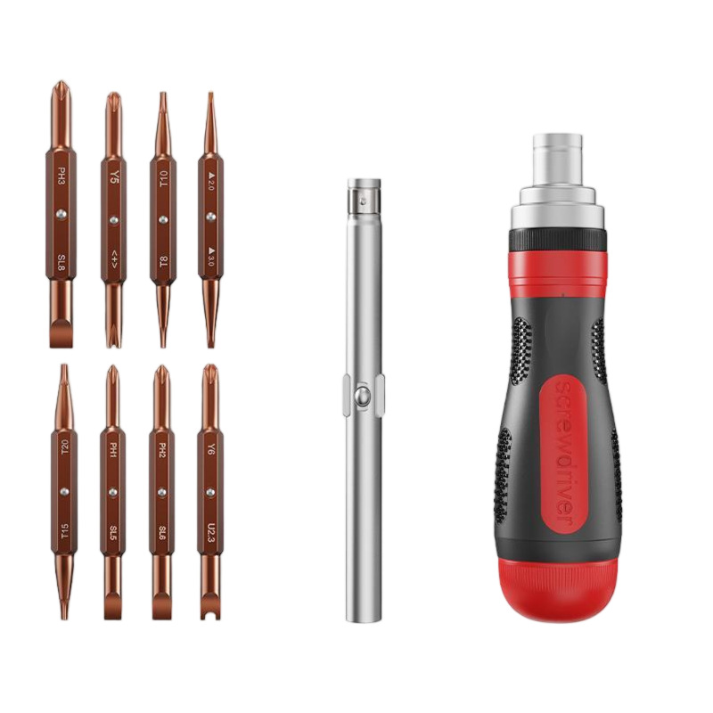 Delixi Electric ratchet screwdriver tool set, cross-shaped plum blossom flat-head multi-functional special-shaped screwdriver alloy Item Picture