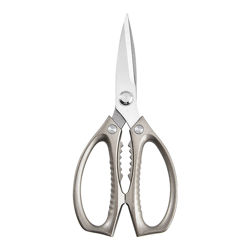 Wholesale of multi-functional powerful scissors, stainless steel household aluminum handle scissors, aluminum alloy scissors, chicken bone scissors and kitchen tools in stock Item Picture