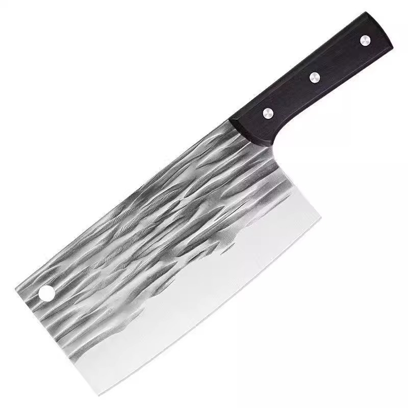 Household sharp forged internet-famous knife, high-carbon steel hand-hammered cutting knife, meat slicing knife, traveling lady's knife Item Picture