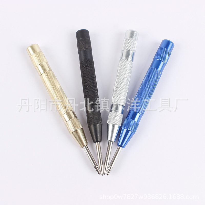Cross-border automatic center punch high-hardness drilling positioning, punching spring positioner, center punching positioning punch worker details Picture