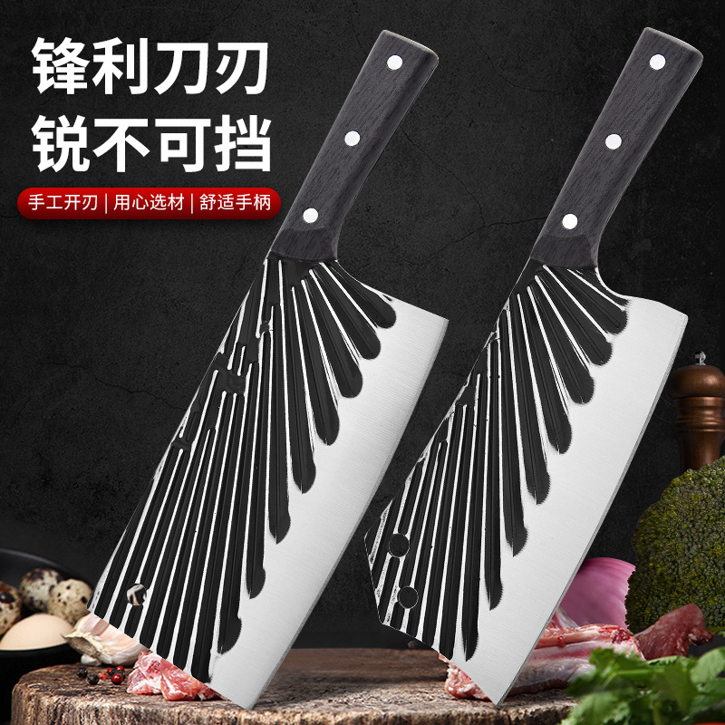 Yangjiang manufacturer's direct sales of household forged chopping knives, slicing knives, bone-cutting knives, 20-yuan model, street food knives, and kitchen knives full figure