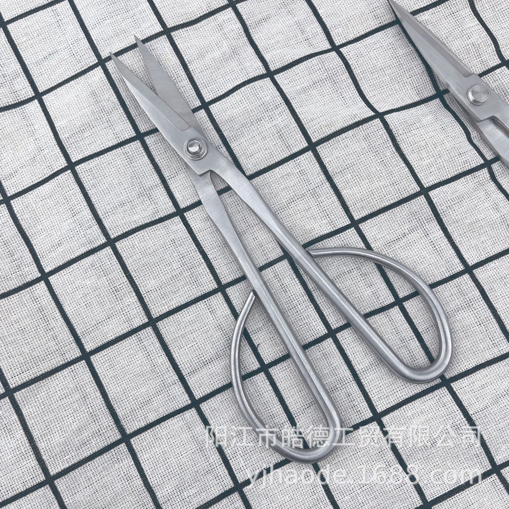 All-stainless steel tailor scissors, special fabric cutting large scissors, professional clothing scissors, handcrafted household sewing all-steel scissors full figure