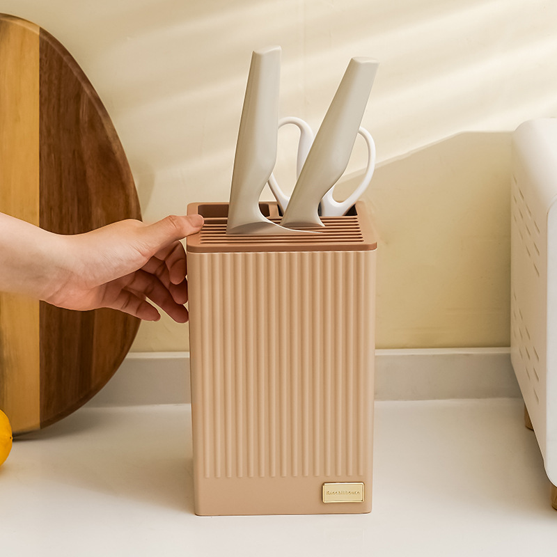 Kitchen knife rack, countertop storage rack, household multi-functional kitchen knife and chopstick holder, knife storage rack, integrated draining rack details Picture