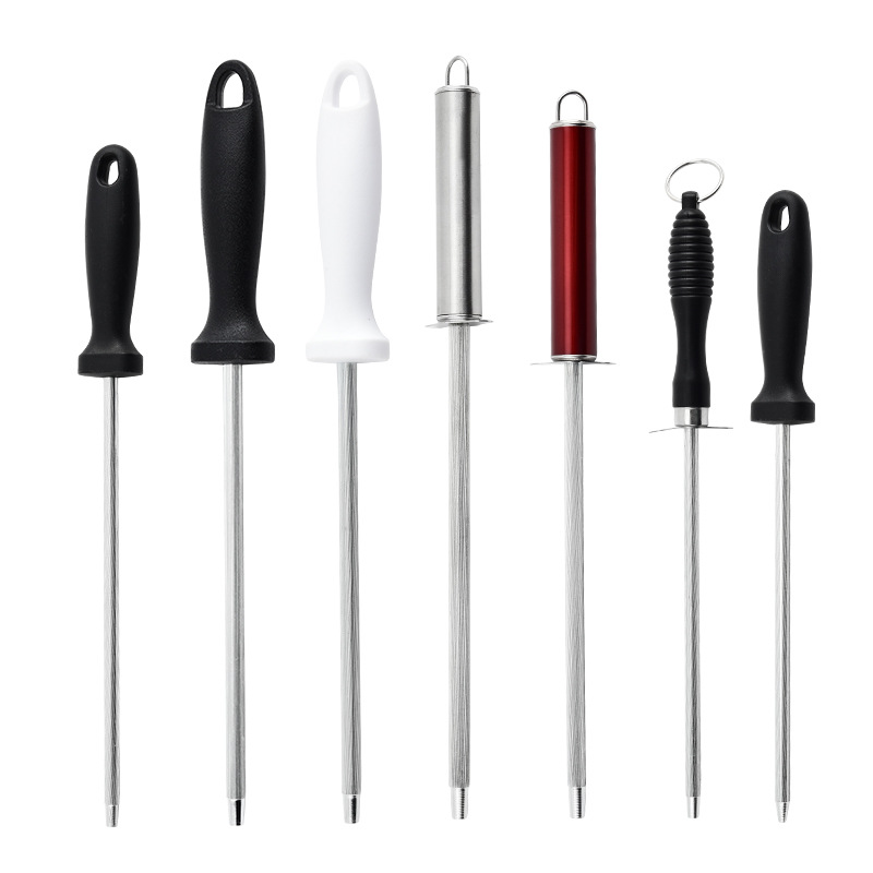 A variety of carbon steel knife sharpeners, convenient household knife sharpeners, good helpers for kitchen knives, knife sharpeners and tools Item Picture