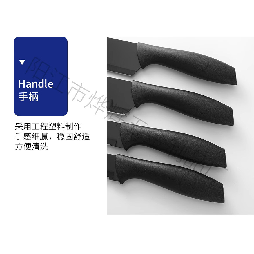 Original manufacturer's cross-border stainless steel serrated steak knife set, non-stick, household kitchen, Western cuisine knife, hotel steak knife Specification drawing