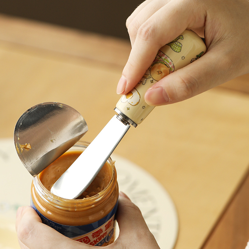 Bread and toast spread knife, mini cream cheese jam spatula, butter knife, stainless steel fruit slicer Specification drawing