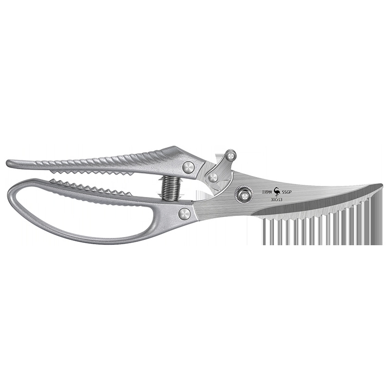 Three and four steel knives and scissors, kitchen, household food, bone cutters, bone barbecue, original powerful chicken bone cutters Item Picture