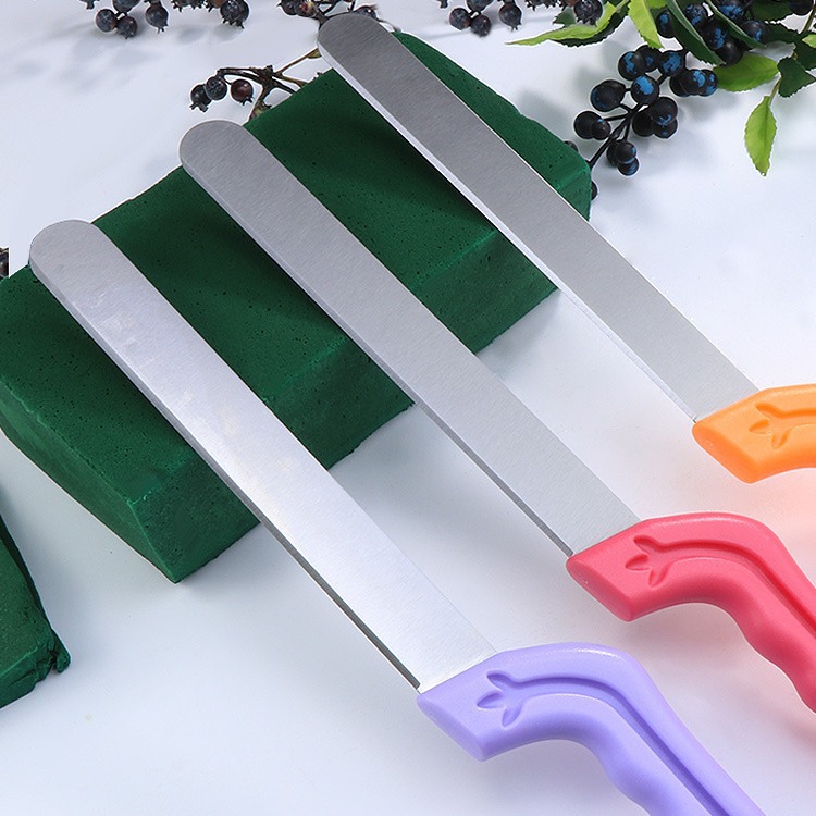 In-stock stainless steel flower mud knives, flower shop floral art supplies, cutting tools, garden repair special knives, household flower mud knives details Picture
