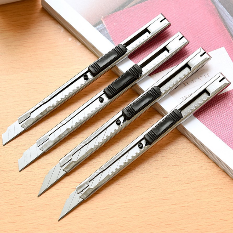 Wallpaper knife, portable utility knife, stainless steel tool knife, metal office stationery, hand paper cutting knife full figure