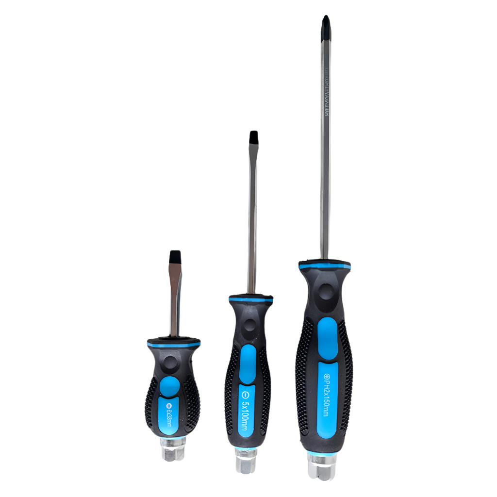 Insulated handle cross-head screwdriver disassembly and maintenance tool massage handle through-hole screwdriver Item Picture