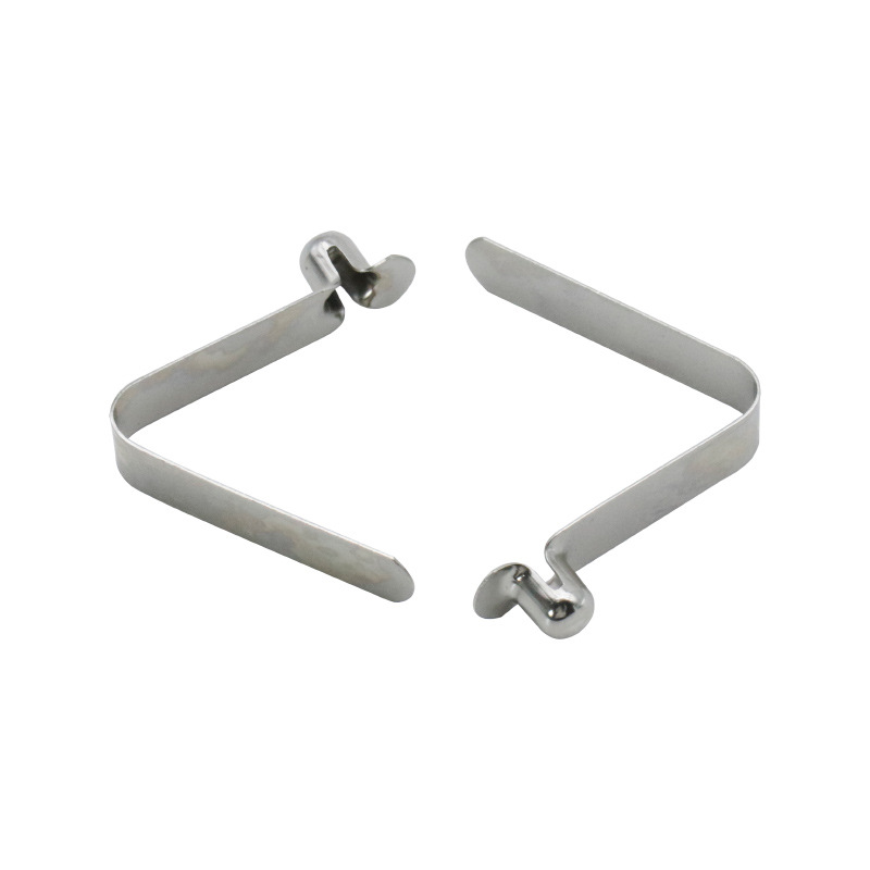 8mm stainless steel V-shaped spring plate children's vehicle disaster relief tent tube positioning V-shaped spring plate stainless steel spring buckle Item Picture