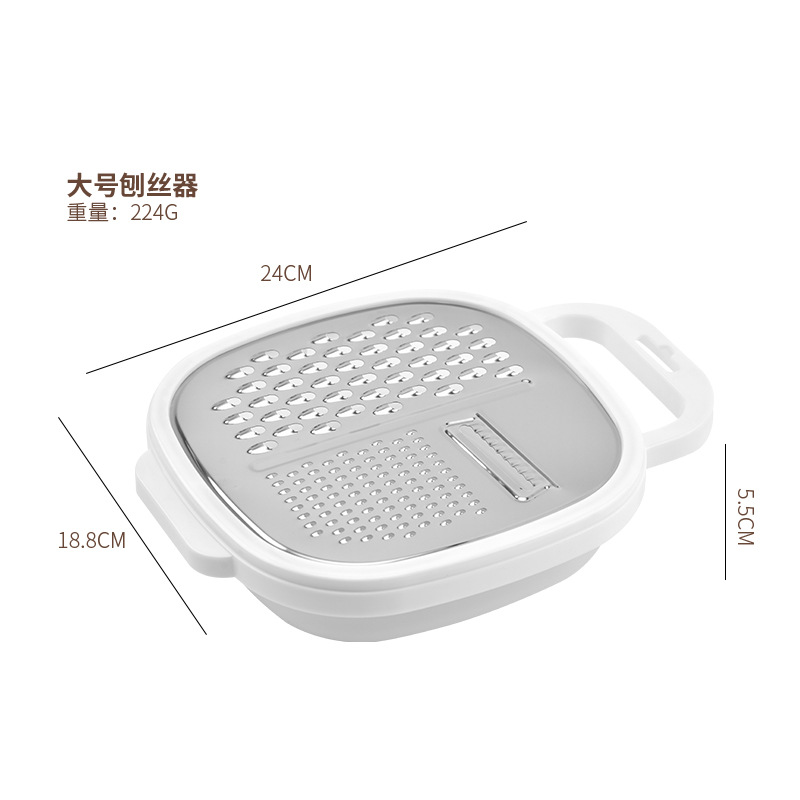 Stainless steel grater box, multi-purpose kitchen peeler, potato slicer, fruit and vegetable grater, wholesale grater box details Picture