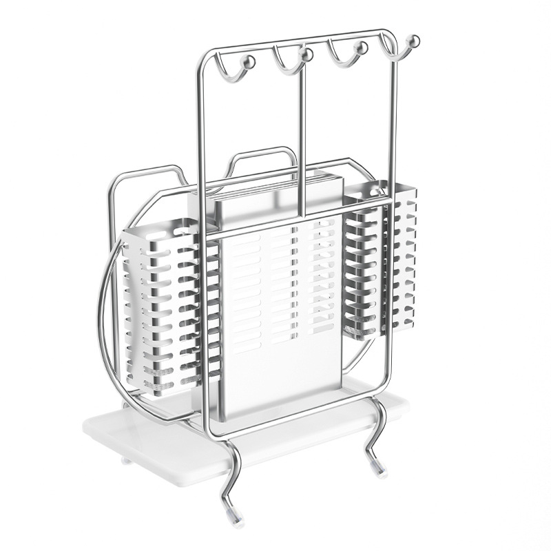 Floor-standing kitchen knife rack, storage rack, multi-functional integrated storage rack, cutting board, chopstick holder, water filter rack, cutting board rack Item Picture
