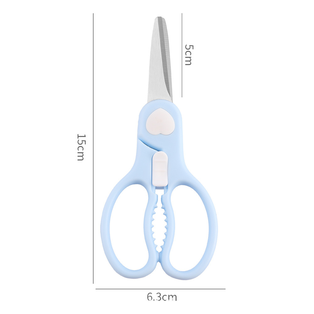 Stainless steel baby food scissors, portable meat, vegetable, noodle, children's and baby food scissors, wholesale of baby food scissors Application Scenario