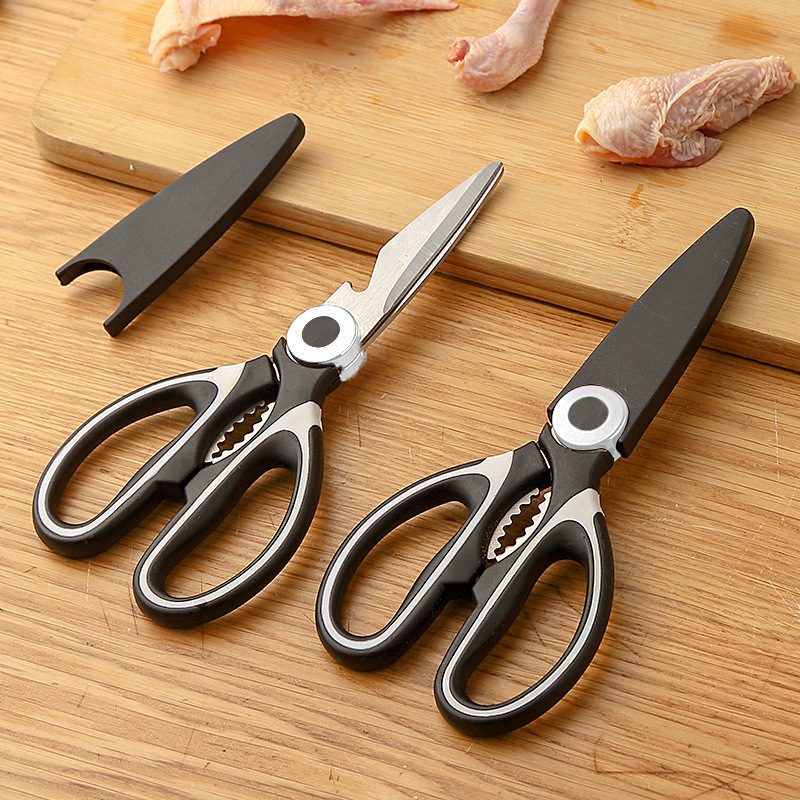 Panda Scissors, powerful kitchen scissors, Chicken bone scissors, Food pickles, Walnut household scissors, multi-functional stainless steel scissors manufacturer wholesale full figure