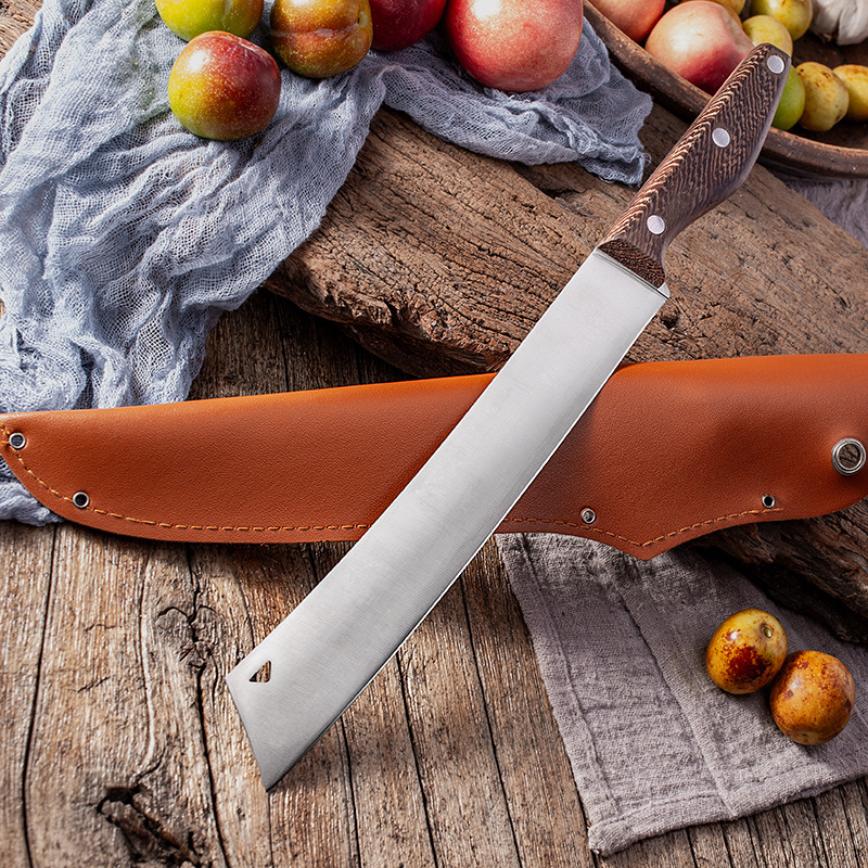 Large fruit knife, household watermelon and fruit cutting knife, sharp stainless steel long multi-purpose knife, cross-border wholesale kitchen knife Application Scenario