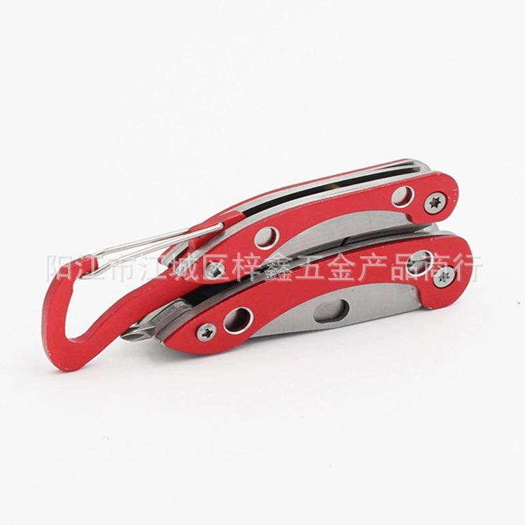 New in-stock stainless steel button pliers, mini small-sized pliers, outdoor creative folding multi-functional mountaineering button pliers details Picture