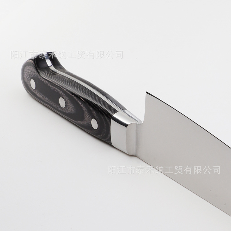 Amazon's popular 9-inch color wooden handle chef's knife, Western cuisine chef's knife, household stainless steel slicing knife Application Scenario