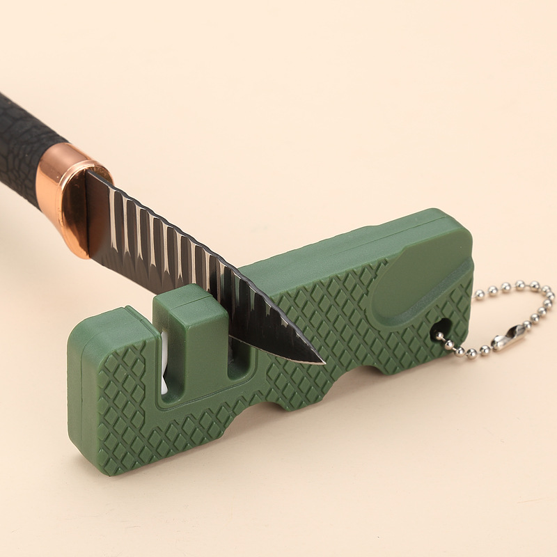 Outdoor portable knife sharpener in stock wholesale, mini whetstone manufacturer, quick new style, Yangjiang knife sharpening magic tool Specification drawing