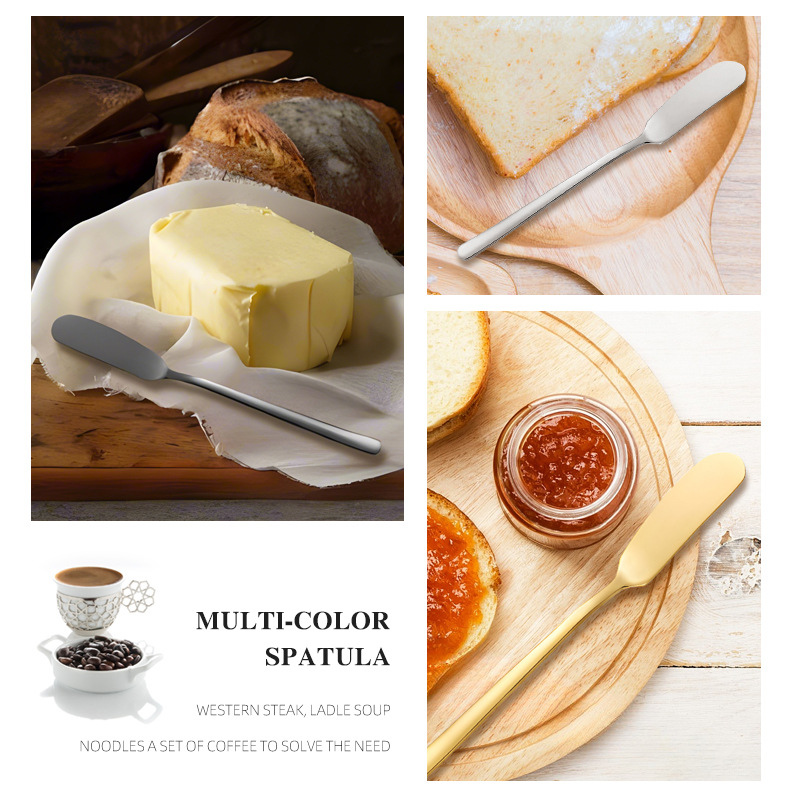 304 stainless steel butter knife, jam, cream and honey spread knife, breakfast bread and butter spatula, Western cheese knife Specification drawing