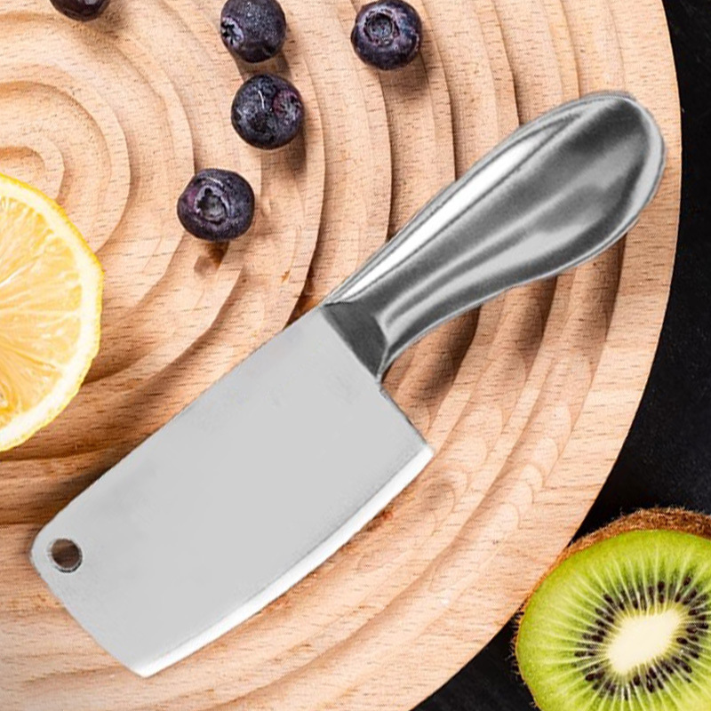 Stainless steel cheese knife, household small kitchen knife, butter and cheese knife, hollow handle butter knife, kitchen baking fruit knife full figure