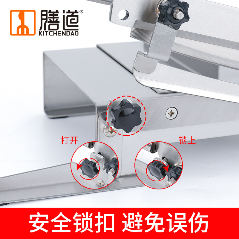 304 guillotine household bone cutting machine for cutting pork ribs, chicken, duck and goose, medicinal materials, guillotine Chinese medicinal materials slicing machine, gate knife Specification drawing