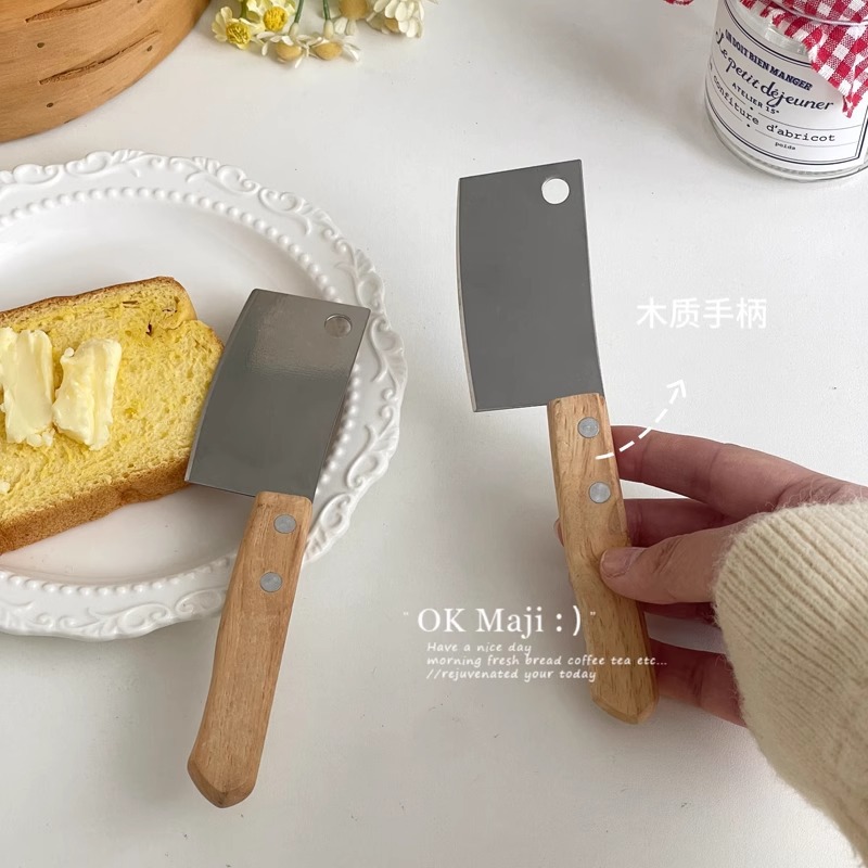 Mini kitchen knife, bread cutter, household knife, fruit knife, stainless steel butter knife, pizza cake cutter knife Specification drawing