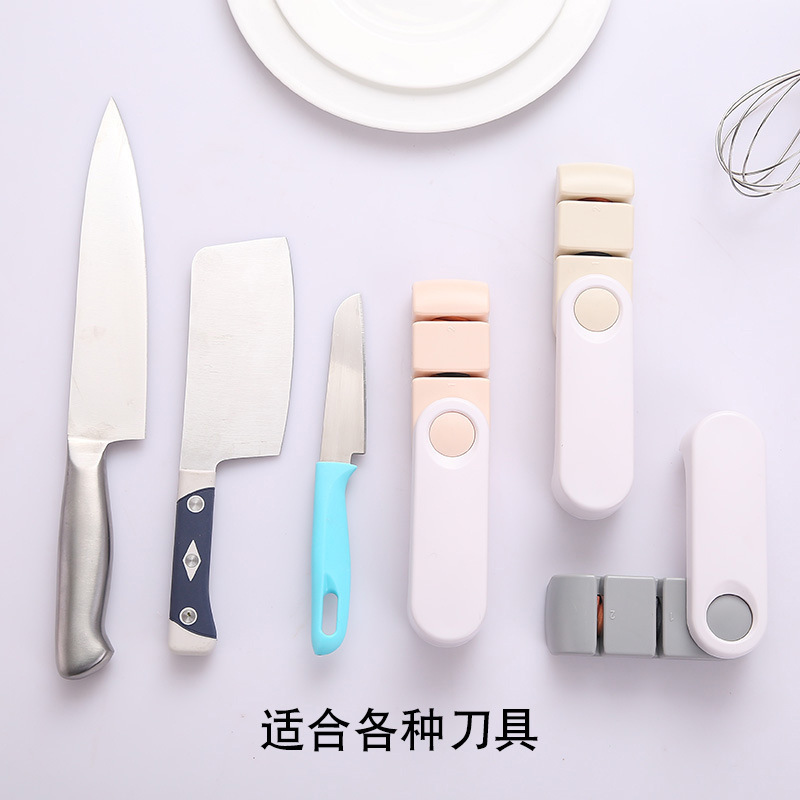 Manual two-stage knife sharpening rod, quick knife sharpening stone, kitchen household quick knife sharpening tool, knife sharpener details Picture