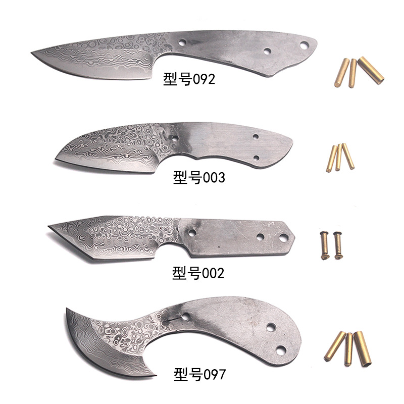 Damashe agarwood knife base, fruit knife base, paper shaving knife base, Outdoor DIY knife base 002 003 092 097 Item Picture