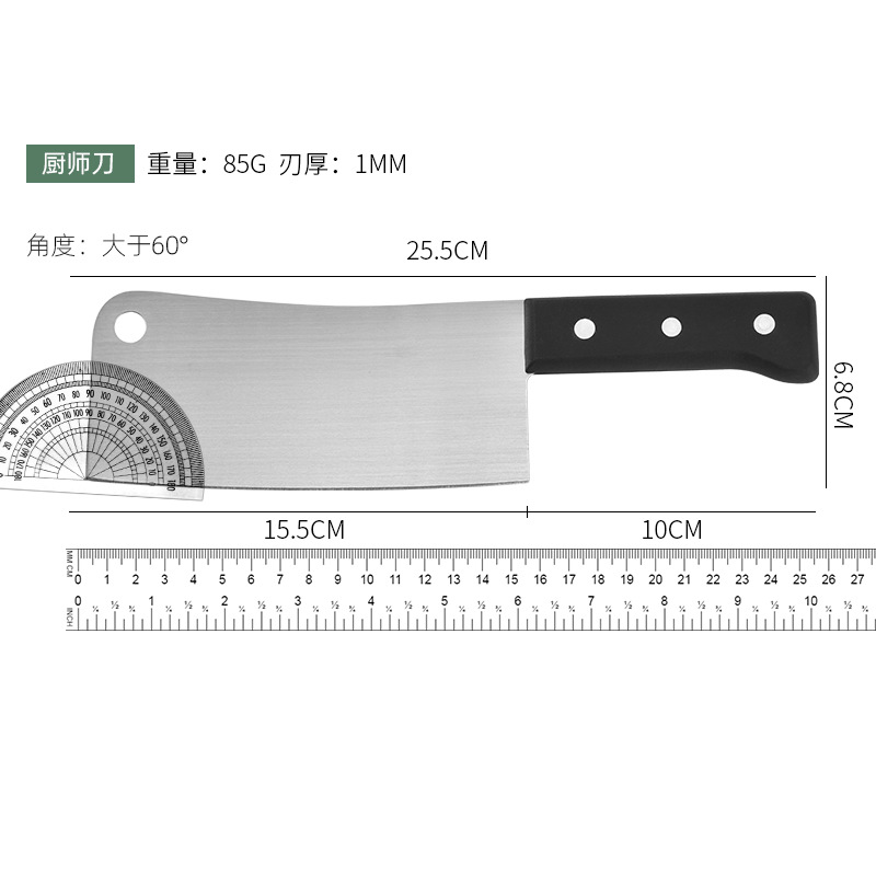 Factory stock of stainless steel +PP kitchen knives, chef knives, fruit knives, kitchen knives, meat cutting knives and suction card sets Application Scenario