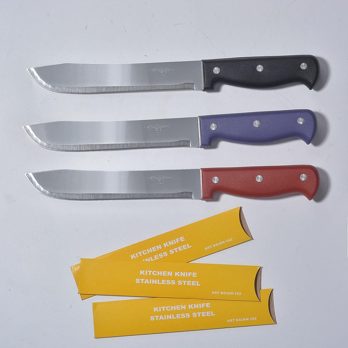 Yangjiang manufacturer wholesale fat-handled chef knives, plastic-handled kitchen knives, multi-purpose kitchen knives, stainless steel butcher knives, and steel blades Specification drawing