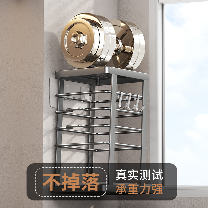 Cross-border multi-functional knife rack, carbon steel countertop, knife storage rack, peeler, scissors, hook, draining rack, wall-mounted details Picture