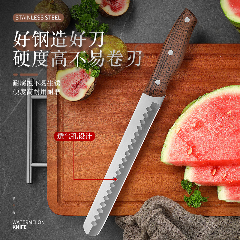 Extended sharp stainless steel extended handle fruit knife, household fruit knife, peeler knife, melon cutter, special knife for cutting watermelons details Picture