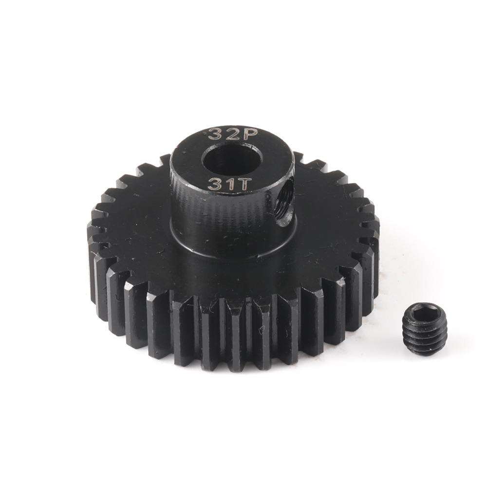 The motor of the model car of the climbing vehicle is made of 32P 5.0-hole 11-31T steel in one piece and blackened 1/10 Item Picture