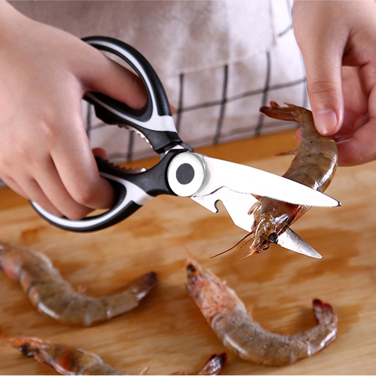 Panda Scissors, multi-functional powerful kitchen scissors, chicken bone scissors, food pickles, walnut household scissors, multi-functional stainless steel scissors full figure
