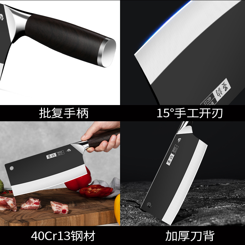 New three-piece set of household kitchen knives, slicing knives, kitchen-specific knives, stainless steel knives, dual-purpose slicing knives, and fruit knives Application Scenario