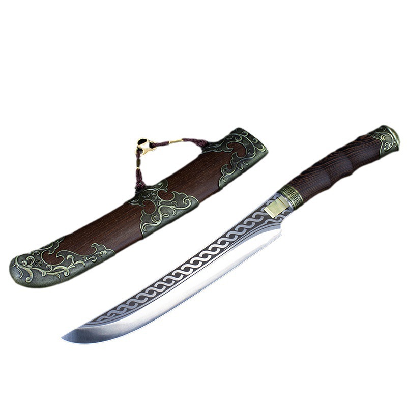 Longquan City cooking knives, kitchen knives, household frozen meat knives, cutting knives, one-piece hand-forged kitchen knives Item Picture