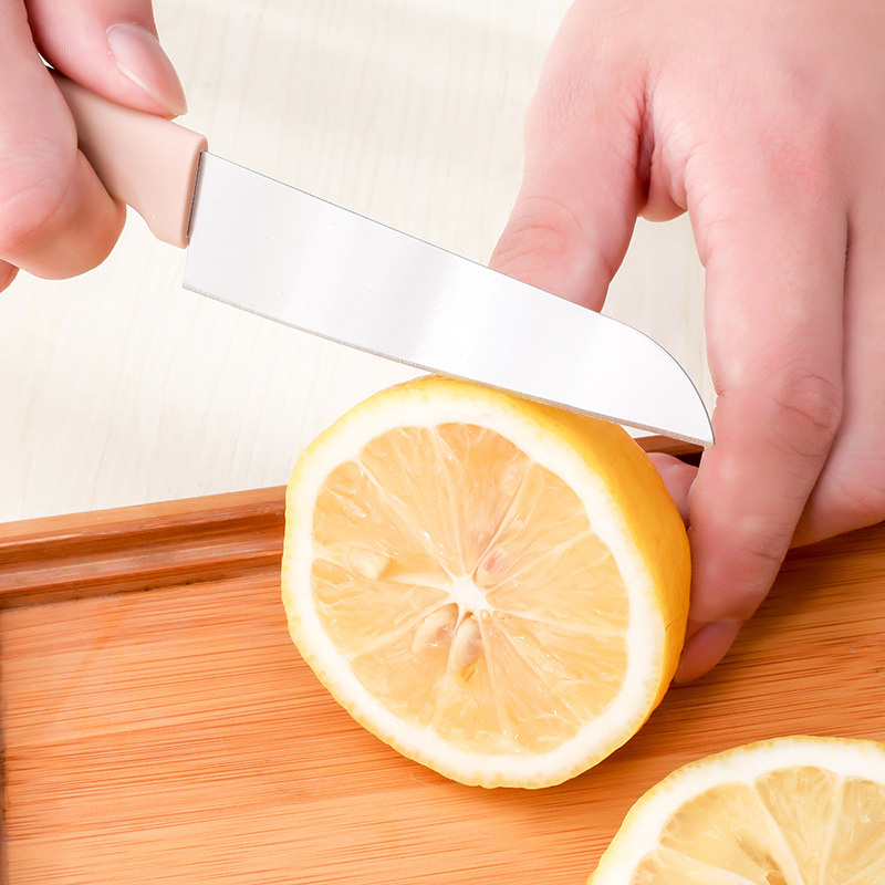Nordic-style kitchen fruit knives, stainless steel fruit peelers, portable fruit and vegetable knives Application Scenario
